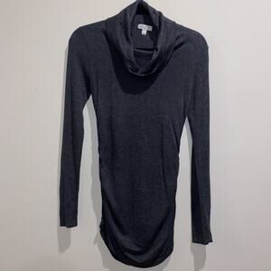 A PEA IN THE POD Maternity XS Cowl Neck Gray Sweater Silk Cashmere Fall Winter